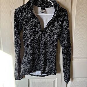 Nike Women's Black and White Quarter Zip Jacket